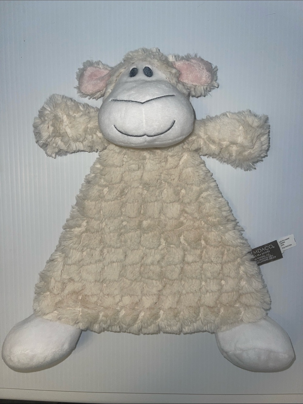 Demdaco Lamb lovey rattle